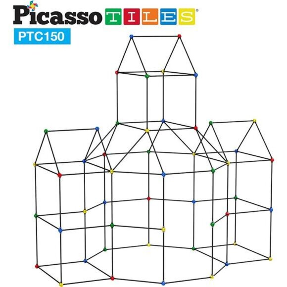 Fort Building Kit Playset 150 Pcs Toy Set Forts Construction Builder Blocks Toys - Picture 3 of 7